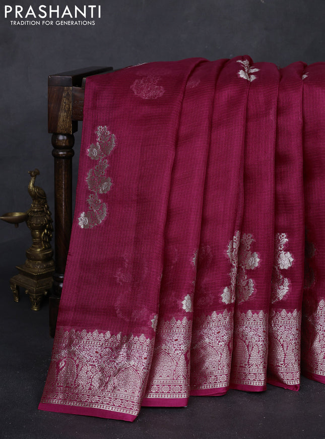 Pink Banarasi Kota Silk Saree