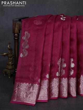 Pink Banarasi Kota Silk Saree