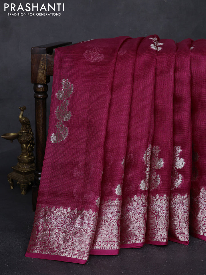 Pink Banarasi Kota Silk Saree