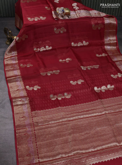 Red Banarasi Kota Silk Saree