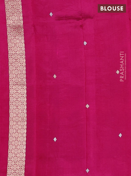 Pure organza silk saree pink with allover zari woven stripes pattern in borderless style