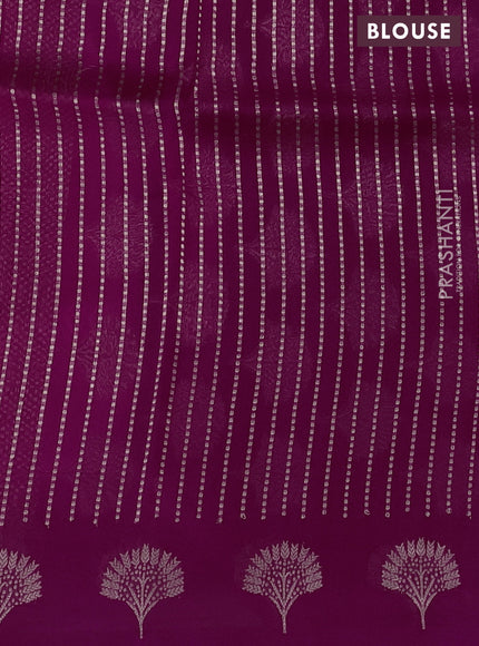 Banarasi organza silk saree pink with zari woven floral buttas and zari woven butta border