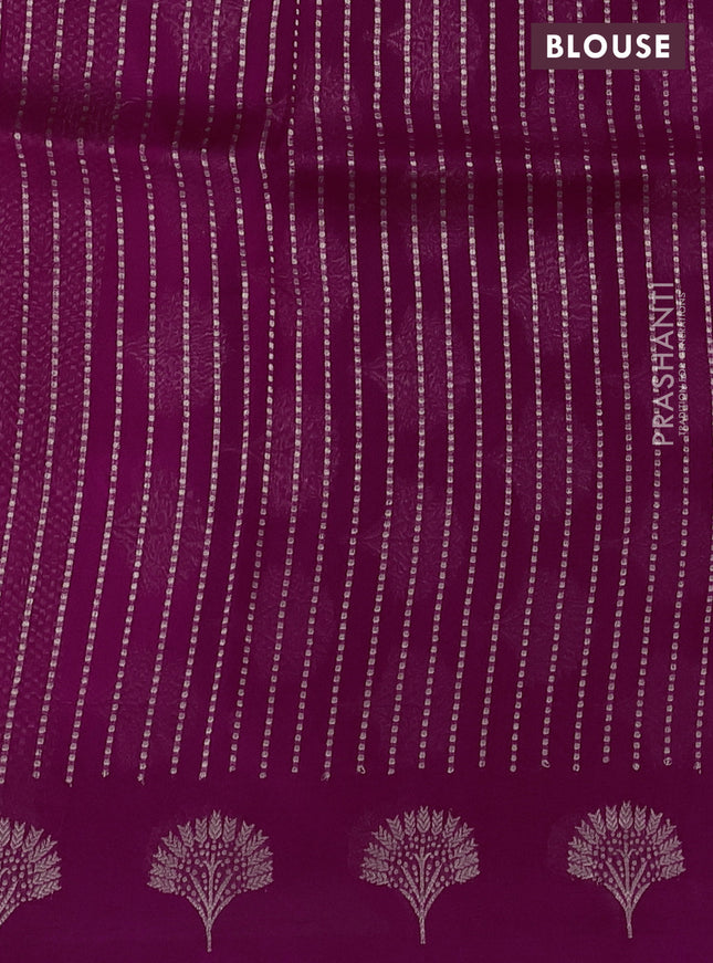 Banarasi organza silk saree pink with zari woven floral buttas and zari woven butta border