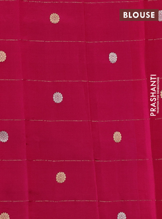 Pure organza silk saree pink and maroon with allover zari checks and simple border