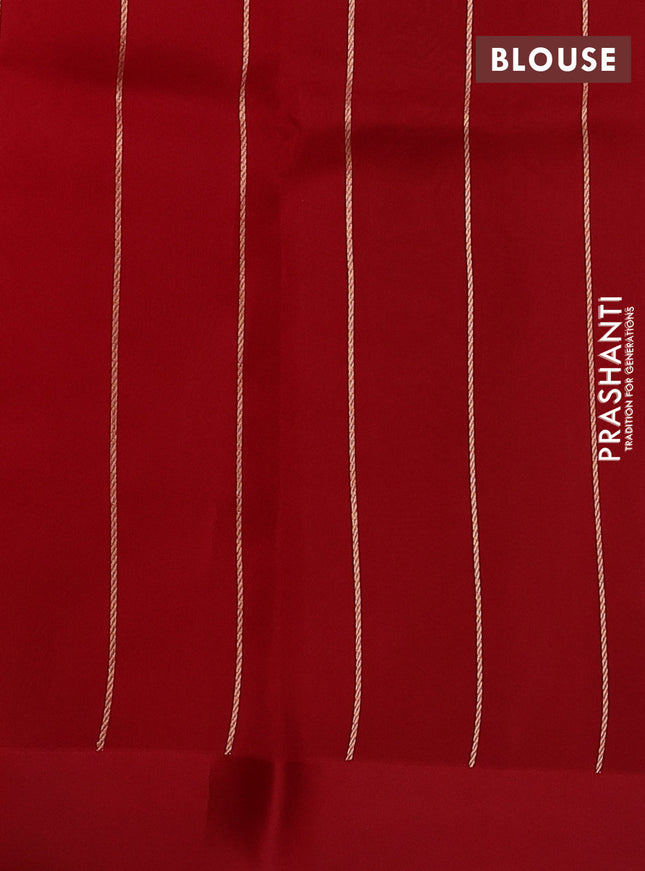 Banarasi organza silk saree maroon with zari woven floral buttas and simple border