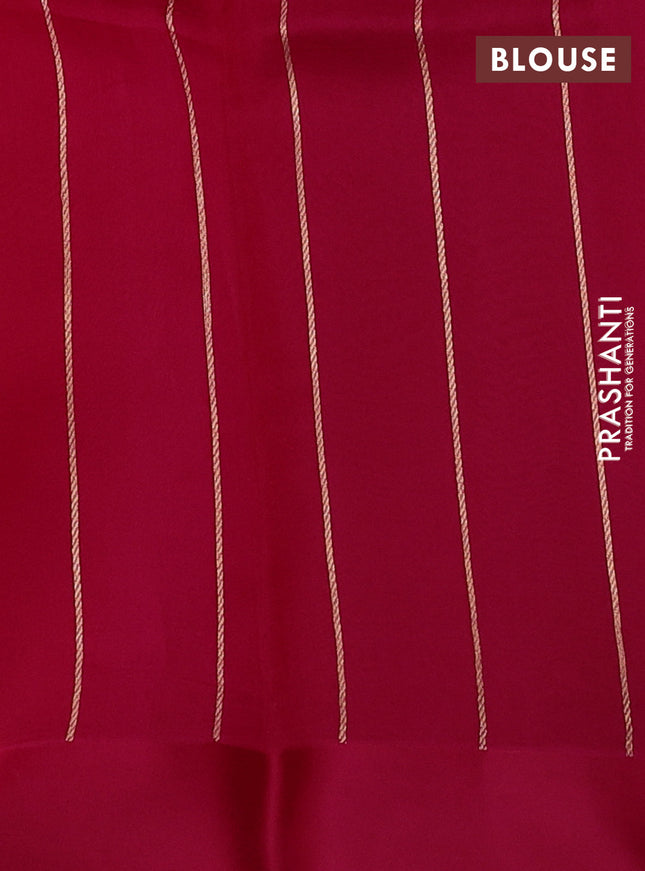 Banarasi organza silk saree pink with zari woven floral buttas and simple border