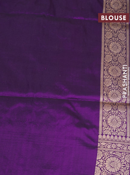 Banarasi uppada silk saree purple with allover zari woven buttas and zari woven border