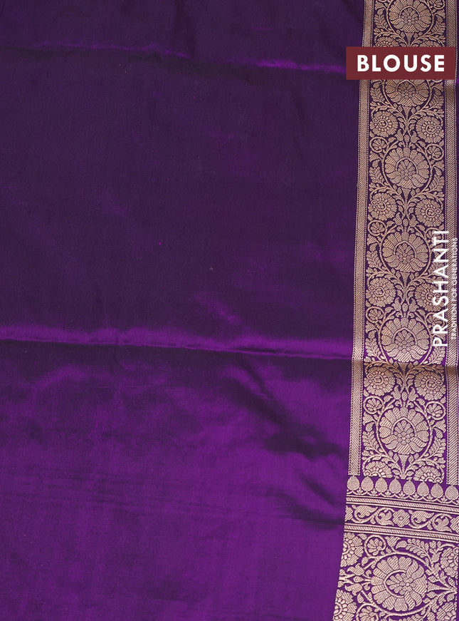Banarasi uppada silk saree purple with allover zari woven buttas and zari woven border