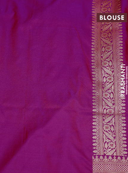 Banarasi uppada silk saree pink with allover zari woven brocade weaves and zari woven border