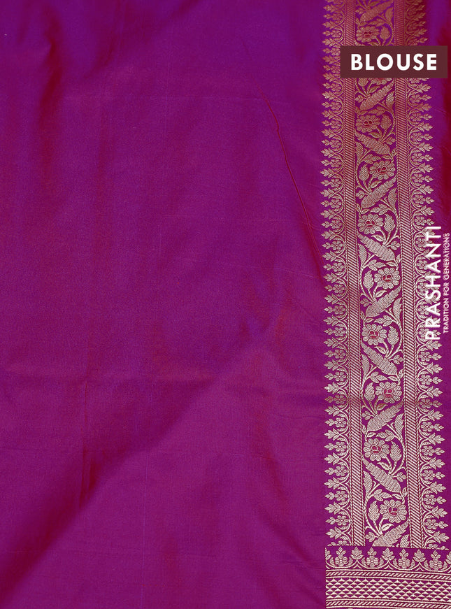 Banarasi uppada silk saree pink with allover zari woven brocade weaves and zari woven border