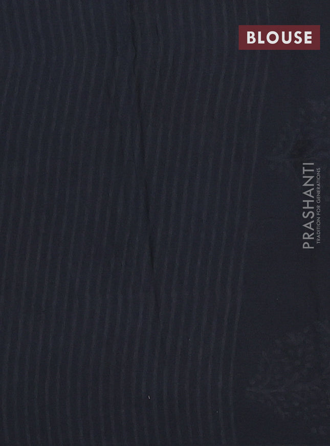 Jaipur cotton saree elephant grey with butta prints and printed border