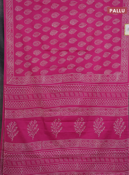 Jaipur cotton saree pink with butta prints and printed border