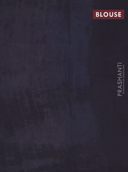 Jaipur cotton saree black and pastel blue with batik butta prints in borderless style