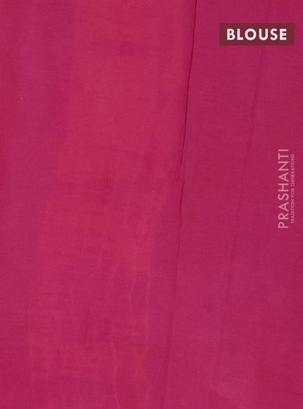 Jaipur cotton saree pink and yellow with tie & dye prints in borderless style