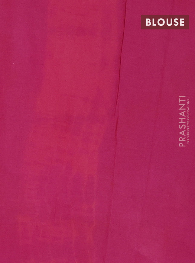 Jaipur cotton saree pink and yellow with tie & dye prints in borderless style