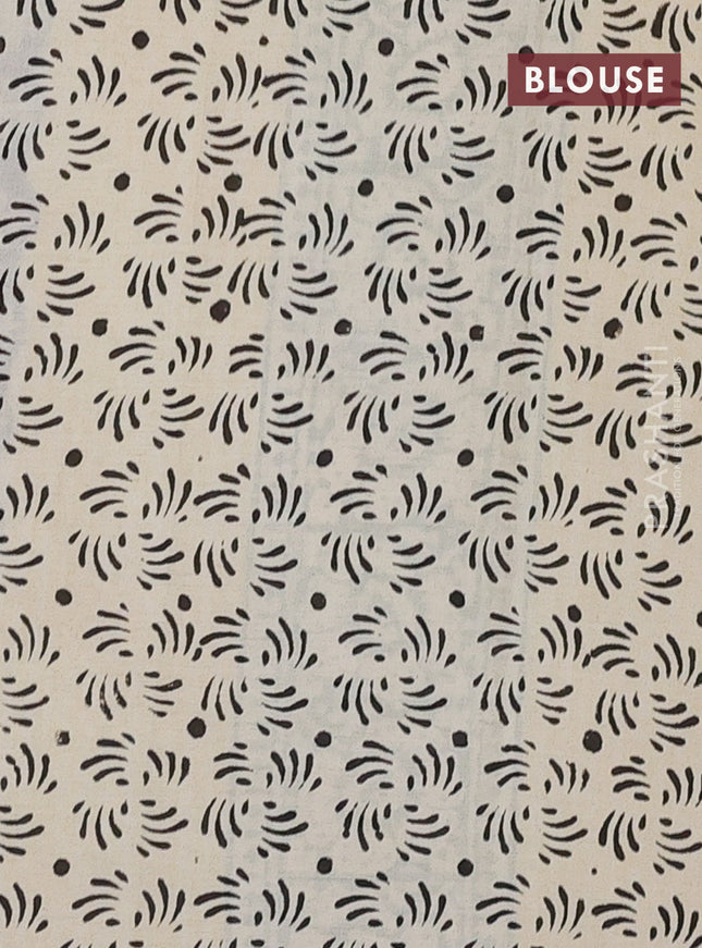 Jaipur cotton saree yellow and black with allover prints and printed border