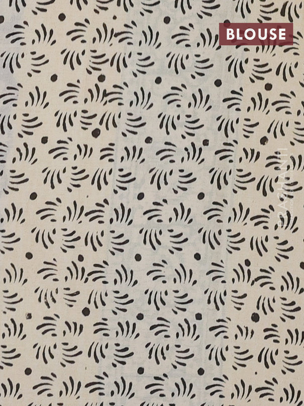 Jaipur cotton saree yellow and black with allover prints and printed border