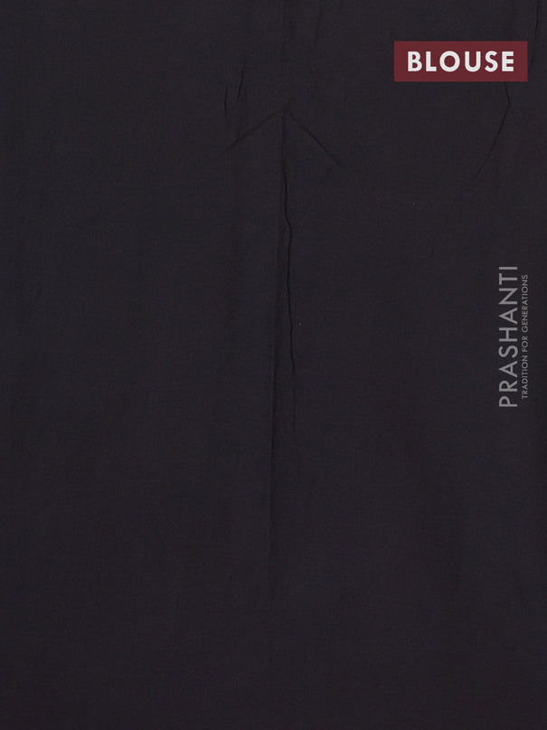 Jaipur cotton saree black and yellow with allover shibori prints and printed border