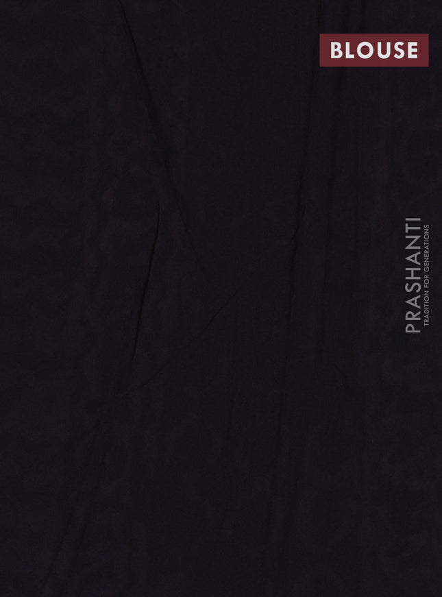 Jaipur cotton saree grey and black with allover ajrakh prints and printed border