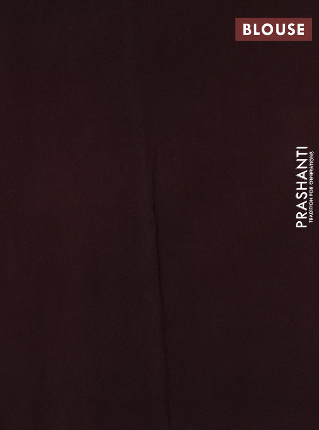 Jaipur cotton saree maroon with allover kalamkari prints and printed border