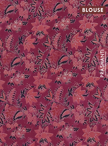 Jaipur cotton saree grey shade and black with allover kalamkari prints and printed border