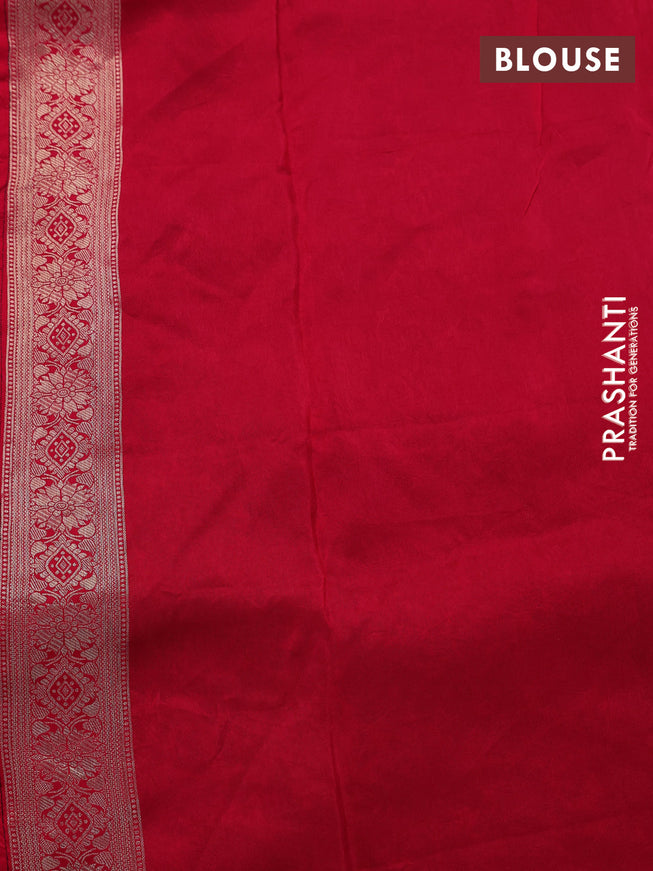 Banarasi silk saree black and pink with allover zari weaves and zari woven border