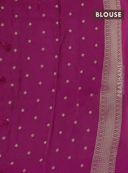 Banarasi mushru silk saree pink with allover zari weaves and zari woven border