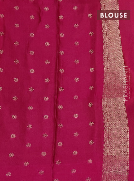 Banarasi mushru silk saree pink with allover zari weaves and zari woven border
