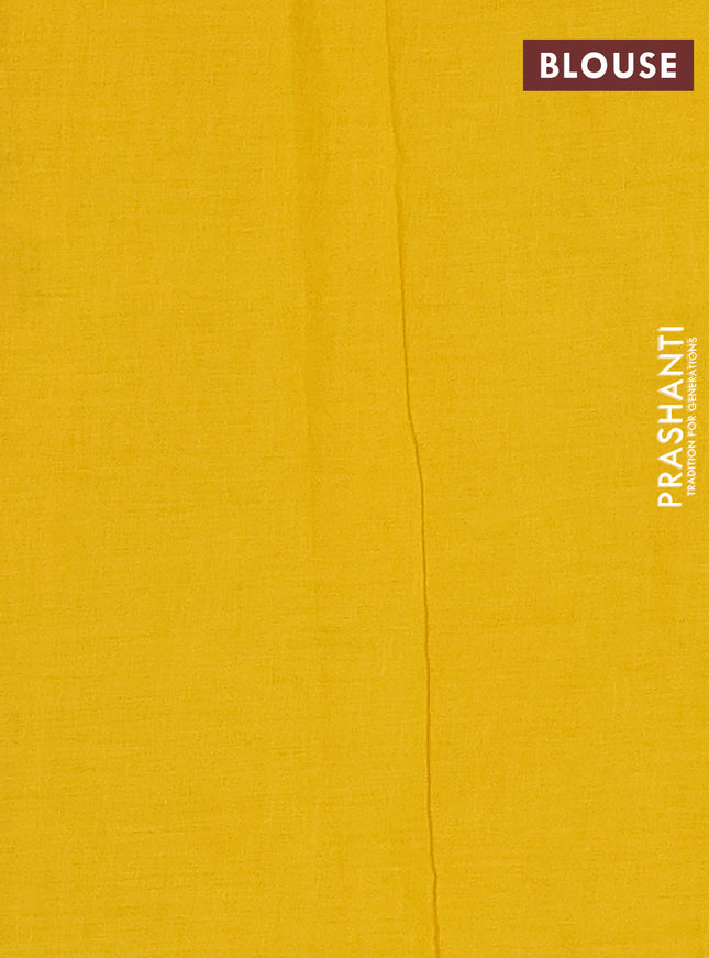 Jaipur cotton saree yellow and grey with tie & dye batik prints in borderless style