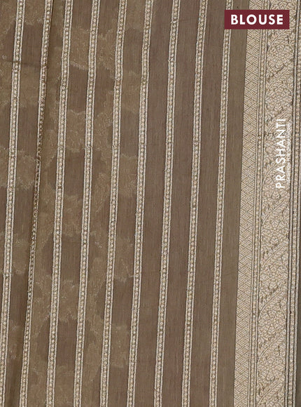 Banarasi silk cotton saree mauve pink and elaichi green with allover thread & zari weaves and woven border