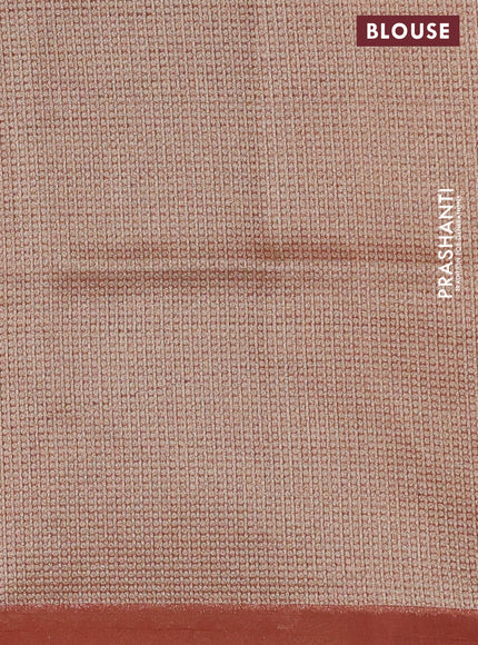 Banarasi silk cotton saree lime yellow and rust shade with allover zari woven brocade weaves and woven border