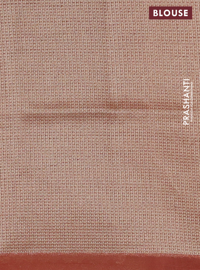 Banarasi silk cotton saree lime yellow and rust shade with allover zari woven brocade weaves and woven border