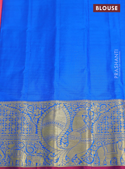 Pure gadwal silk saree peach orange and cs blue with zari woven buttas and long zari woven border