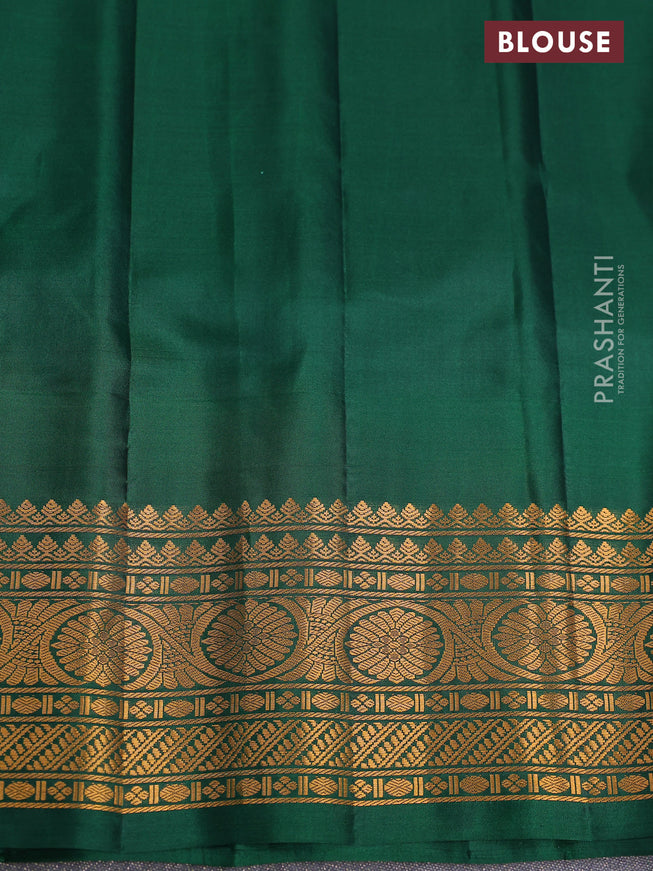 Pure gadwal silk saree lavender shade and green with zari woven buttas and temple design zari woven border