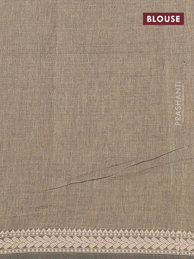 Bengal soft cotton saree maroon with plain body and thread woven border