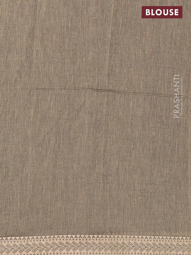 Bengal soft cotton saree black with plain body and thread woven border