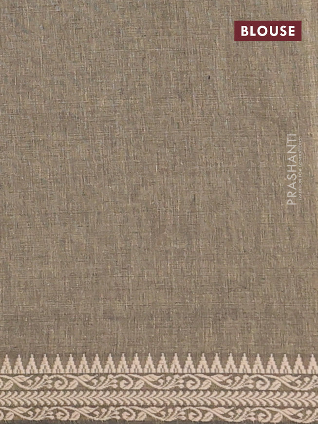 Bengal soft cotton saree cs blue with plain body and thread woven border