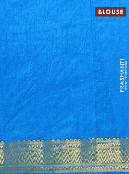 Semi tussar saree brown and rust shade with allover ikat prints and zari woven border