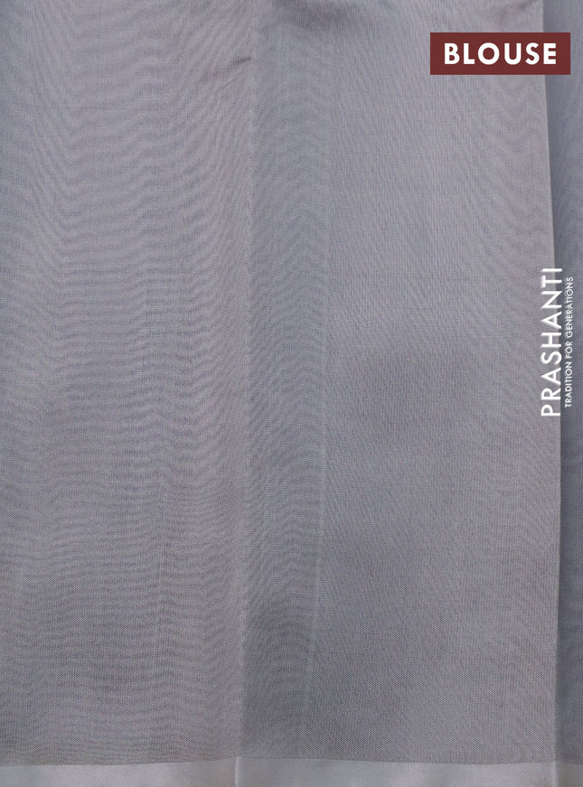 Pure uppada silk saree violet with silver zari woven buttas and silver zari woven border