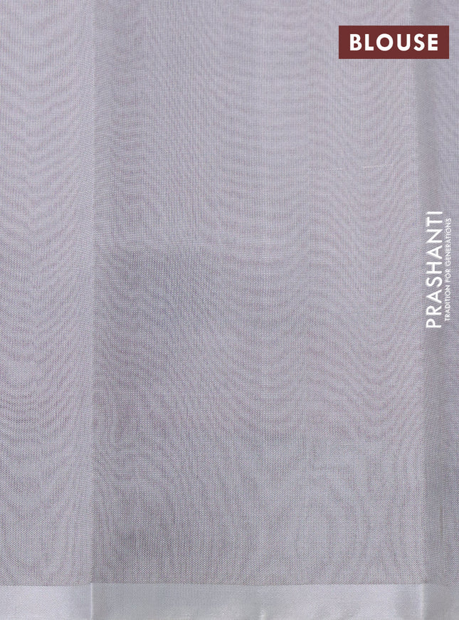 Pure uppada silk saree red and red shade with thread & silver zari woven buttas and silver zari woven border