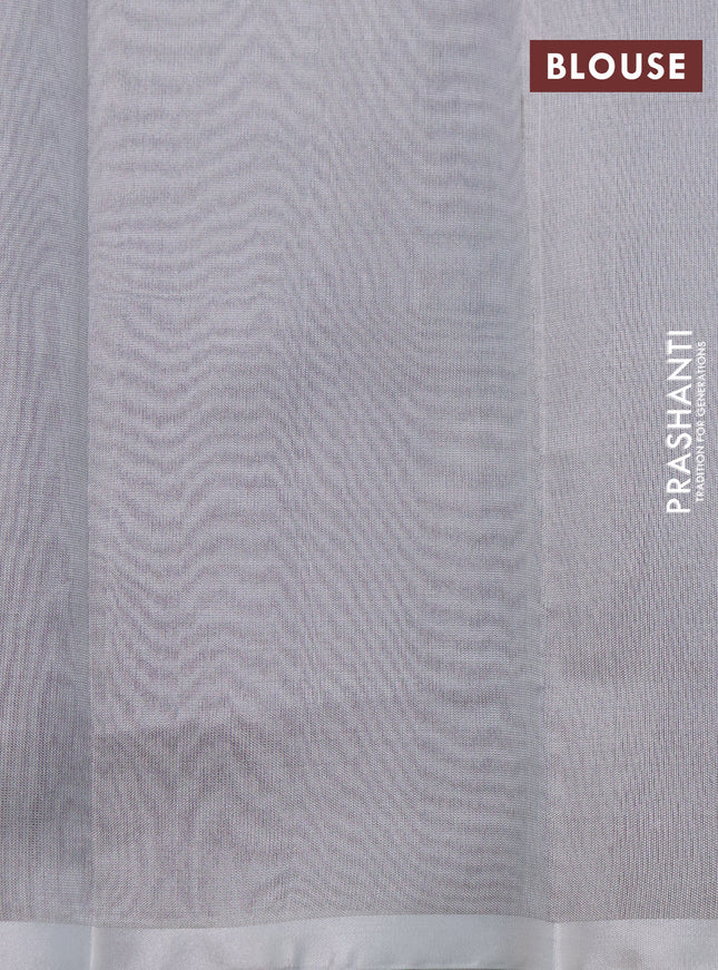 Pure uppada silk saree maroon with silver zari woven floral buttas and silver zari woven border