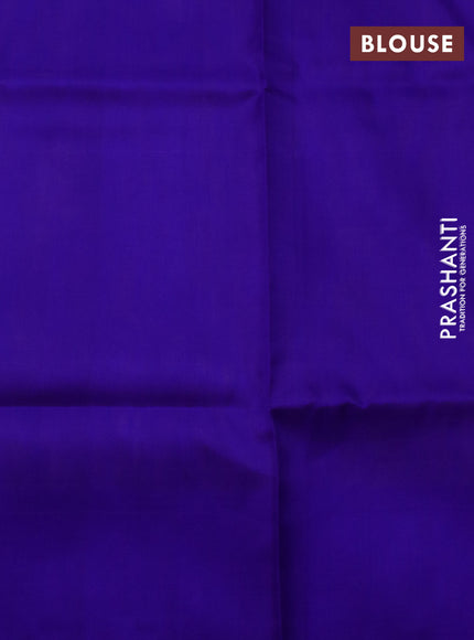 Pure uppada silk saree dual shade of bluish green and blue with silver & gold coin buttas and simple border