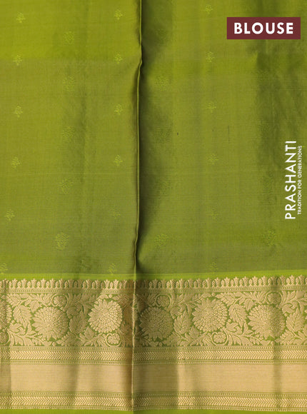 Pure soft silk saree deep purple and light blue with allover zari woven buttas and zari woven border