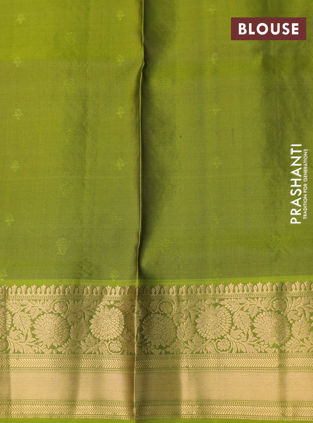 Pure soft silk saree deep purple and light blue with allover zari woven buttas and zari woven border