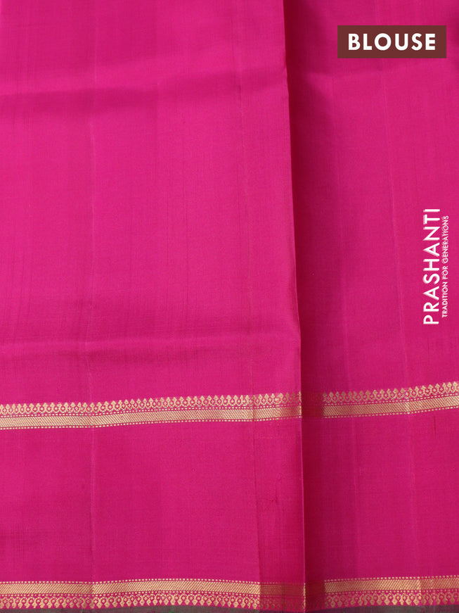 Pure soft silk saree dual shade of purple and pink with allover zari woven buttas and zari woven border