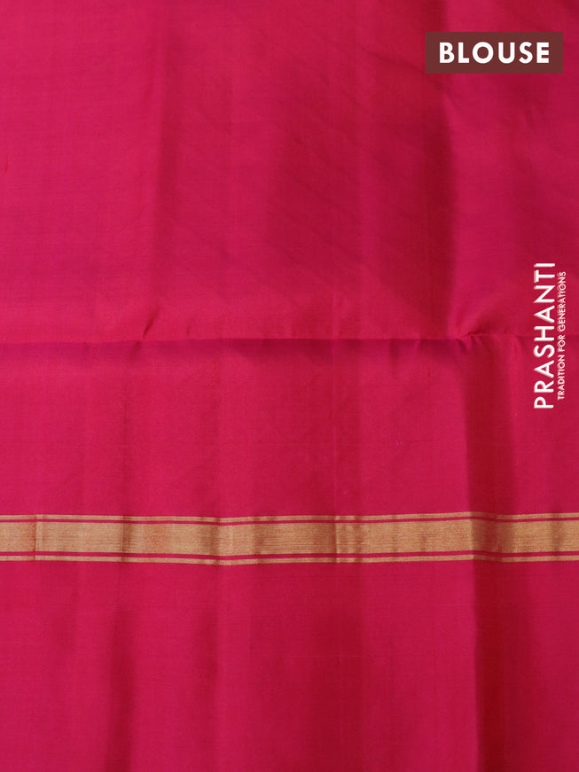 Pure soft silk saree grey and pink with zari woven buttas and zari woven border