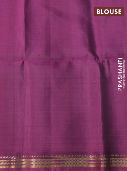 Pure soft silk saree teal blue and mauve pink with zari woven buttas and zari woven border