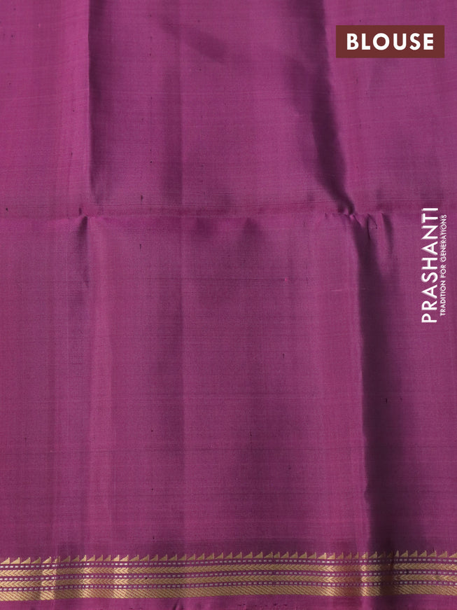 Pure soft silk saree teal blue and mauve pink with zari woven buttas and zari woven border