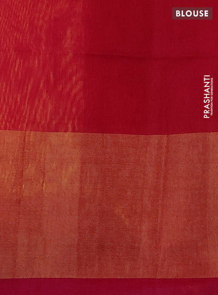 Ikat silk cotton saree yellow and pink with allover ikat weaves and long ikat woven zari border