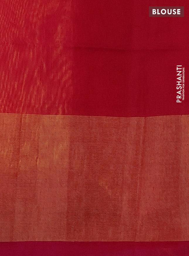 Ikat silk cotton saree yellow and pink with allover ikat weaves and long ikat woven zari border